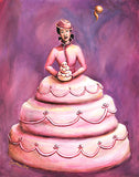 Canvas Wrap - She Dreamt of Becoming a Cake. "I Am"